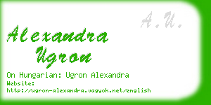 alexandra ugron business card